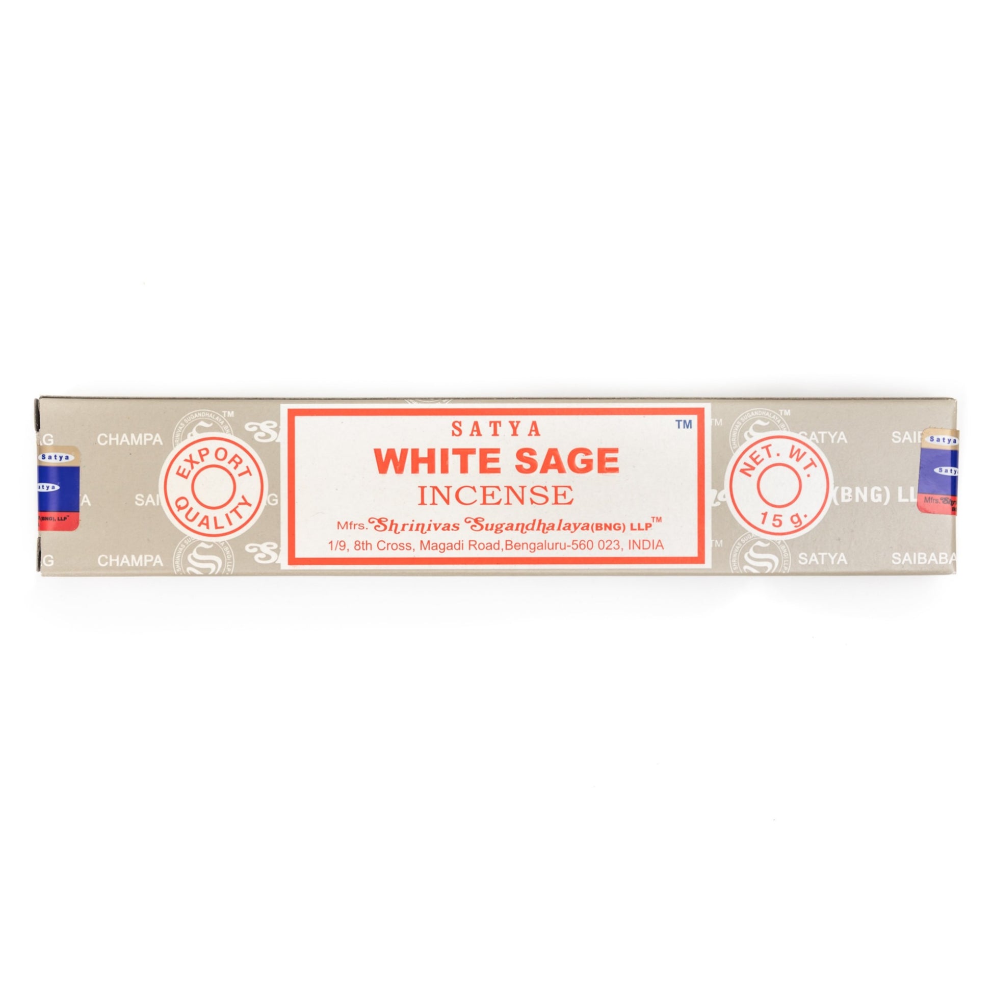 box of white sage incense in white background