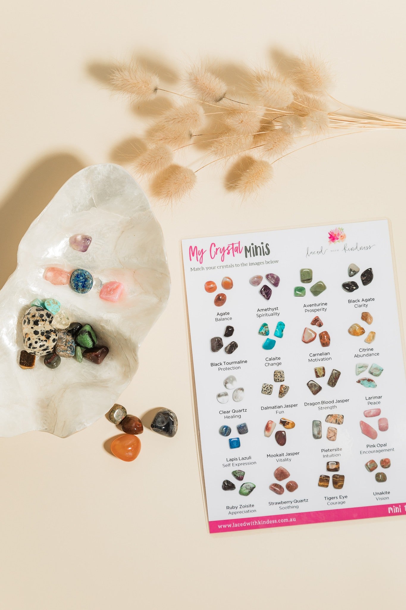 Crystal sorting kit, crystals, Australian Boho shop, starter kit for kids.