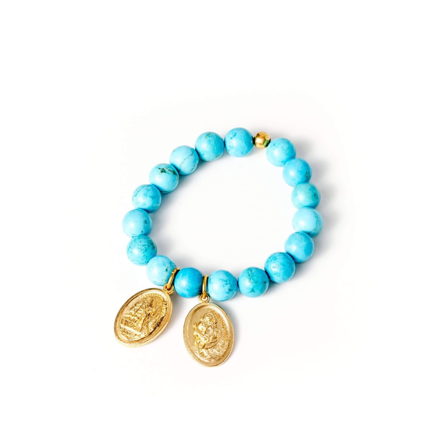 Australian Made crystal-jewellery-for-gifts BRACELET GOLD | BLUE HOWLITE